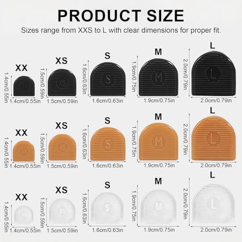 15 Pairs Heel Caps for High Heel, 4 Pairs Heel Pads for Shoes Women, 5 Sizes Stiletto Heel Caps Protectors