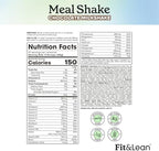 Fit & Lean Meal Shake, Fat Burning Meal Replacement, Protein, Fiber, Probiotics, Chocolate, 1lb, 10 Servings Per Container