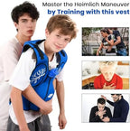 Anti Choking Trainer Vest with Back Slap, Heimlich Practice Training Vest, First Aid Teaching Tool for Nurses & Students, for Children