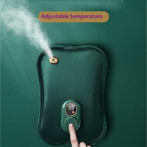 Rechargeable hot Water Bottle, Plush hot Water Bottle, Safety Explosion-Proof, Hand Warming, Belly Warming, Waist Warming Three in one。 (Color : Pink, Size : Combination 1)