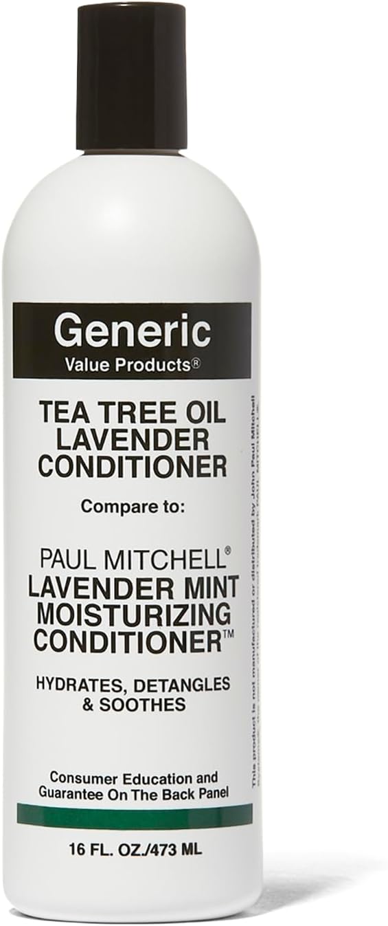 Generic Value Products Tea Tree Oil Lavender Mint Conditioner, Hydrates and Detangles, Invigorating Fragrance, Soothes Scalp, Gluten Free, 16 Oz