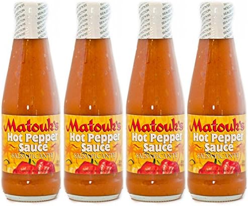Matouk's Salsa Picante Hot Pepper Sauce, 10-Ounce Bottles (Pack of 4)