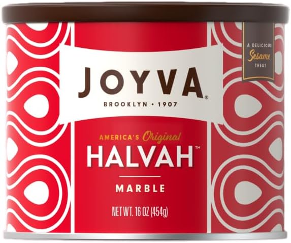 Joyva Halvah – Marble, 16oz | A Delicious Sesame Treat | Dairy Free, Gluten-Free & Kosher Parve | Handcrafted in Brooklyn (Pack of 1)