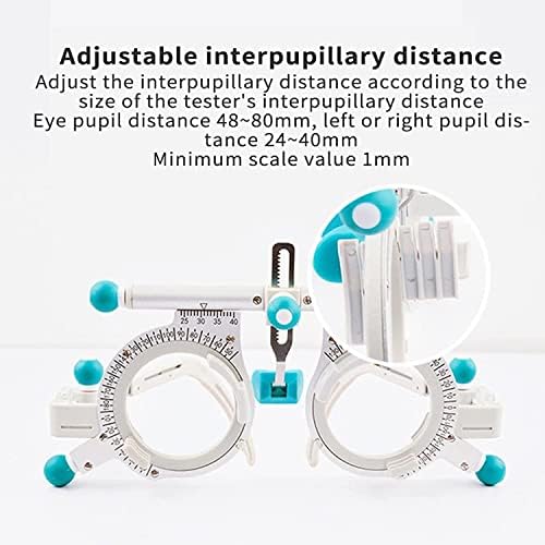 Adjustable Trial Frame Optical Trial Lens Frame 48-80mm Titanium Optic Trial Eye Optometry Lens Frame Test Optician,for Vision Health Centers,Optometry Training Centers,Ophthalmology Hospitals