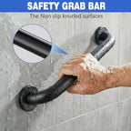 Safety Grab Bars for Bathroom, 16 Inch 304 Stainless Steel Handrail, Non-Slip Shower Grab Bar for Toilet, Tub & Stairs, Indoor & Outdoor Wall Mount, Supports 500 lbs (2 Pack)