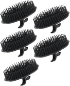 Mens Shampoo Brush, 5pcs Scalp Massage Brushes, Massage Hair Brush Floriated Shower Comb for Deep Cleaning Hair Men's Hand Brush Plastic Growth Beard Brush Pet Round Palm Brush