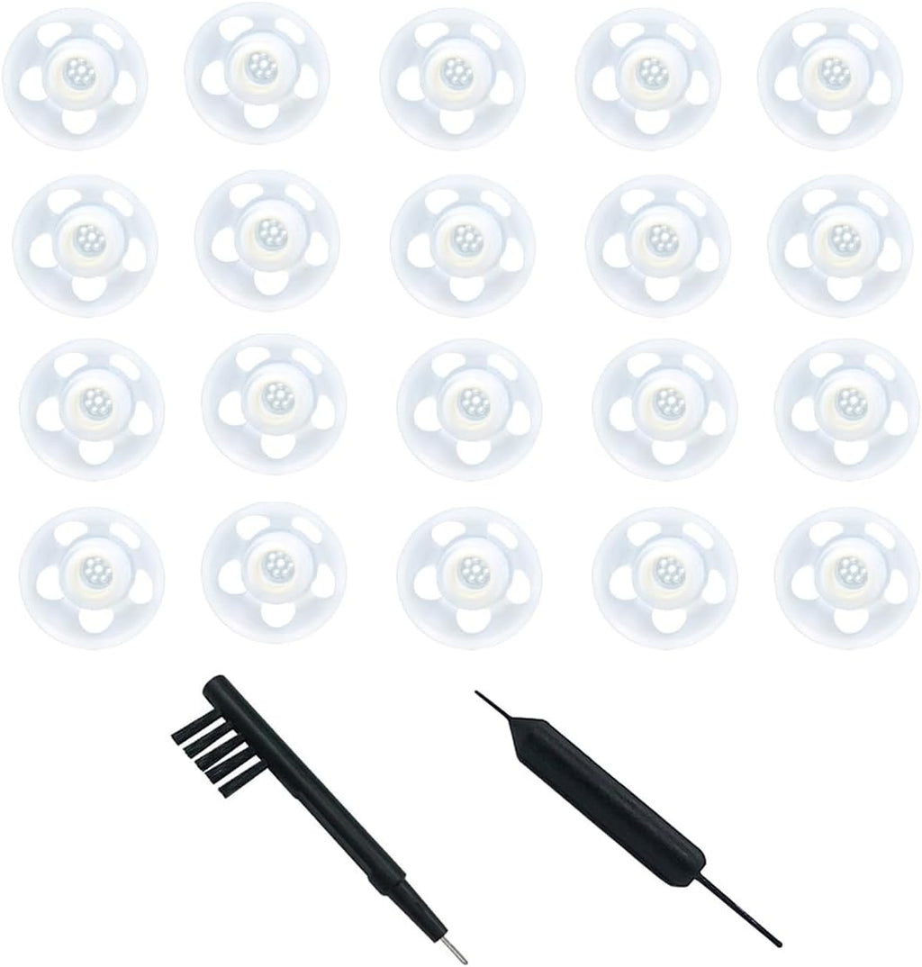 Click Dome 4mm/8mm/10mm Open for Connexx/Siemens/Signia and Rexton RIC Hearing Aids with Cleaning Brush Tools and Carry Case- 20pieces (8MM)