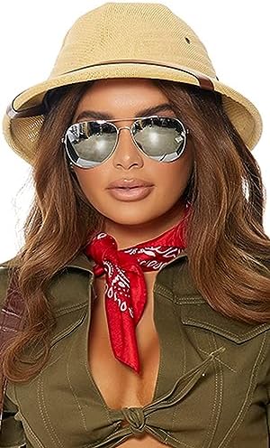 Forplay Women's Be Your Guide Safari Costume Hat, Beige, O/S