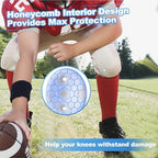 4 Pcs Football Knee Pads for Youth, 4.7'' x 4'', Suitable For Varsity Training, Protect Elbows and Knees