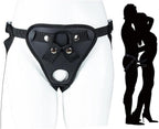 Double Penetration Strap On Harness Pants Adult Anal Sex Toy with Double Hole for Male Couples Adjustable Wearable Dildo Pants BDSM Sex Restraint with Two O Rings Universal for Different Penis Sizes