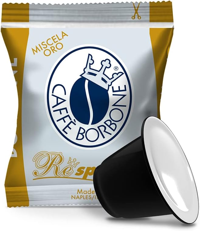 Caffè Borbone Respresso Espresso 100 Capsules - Miscela Oro (Gold) - Compatible with Nespresso® Original Line Machines