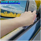 2PCS Magic Window Track Cleaner, Window Groove Cleaning Brush Tools Set, Hand-held Window Track Cleaner, Vehicle Clean Accessory for Sliding Door, Sill, Tile Lines, Shutter, Car Vents (GN&PK)