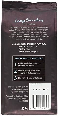 Taylors of Harrogate Lazy Sunday Coffee Beans (227g)
