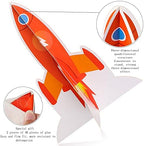 Yewong 6 Pieces Outer Space 3D Table Centerpiece Blast Off Spaceship Rocket Paper Cutout Table Topper for Outer Space Party Decoration Birthday Baby Shower Supplies