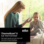 Braun ThermoScan 5 Ear Thermometer - ExacTemp Stability Indicator for Professional Accuracy, Digital Display, Baby and Infant Friendly, No.1 Brand Recommended by Pediatricians