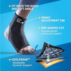 LP SUPPORT 728CA Extreme Ankle Support - CoolPrene Breathable Compression Sleeve to Support and Protect Ankle (Black - S)