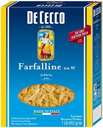 De Cecco Semolina Pasta, Farfalline No.95, 1 Pound