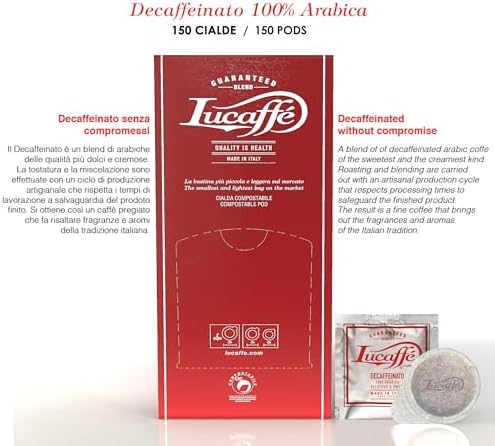 Lucaffe Decaf 100% Arabica ESE 150 Espresso Pods