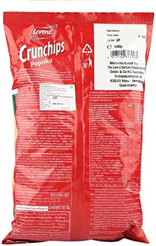 Lorenz Crunchips Paprika, 3.5 Ounce