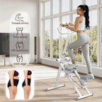 Stair Stepper for Home, Stair Master for Exercise at Home Folding Stair Stepper for Full-Body Workout Compact Stair Climber with Resistance/Phone Holder/Adjustable Handlebar & Pedals