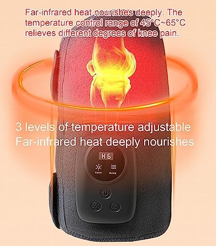 VIDECOR Heated Knee Brace Wrap with Massage,Heated Knee Brace Wrap with Massage,Knee Heating Pad, Suitable for Knee Joint Fatigue, Arthritis, Leg Muscle Cramps, (Single