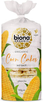 Biona Organic - Corn Cakes - Plain No Salt - 110g (Case of 12)