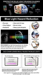OCCI CHIARI Blue Light Reading Glasses for Women 1.0 Eye Readers Reader with Titanium Frameless Durable Spring Hinge 1.0 1.25 1.5 1.75 2.0 2.25 2.5 2.75 3.0 3.5 4.0 5.0 6.0