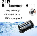 2 Packs 21B Series 3 Electric Shaver Replacement Head Compatible with Series 3 Foil Shaver Replacement Heads 21b 3010s, 3040s,5409,etc for Braun Part 21b