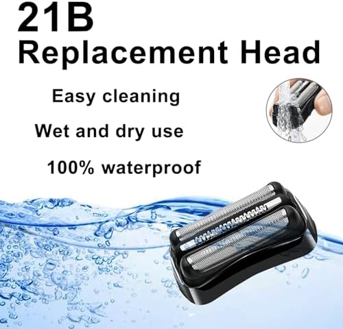 2 Packs 21B Series 3 Electric Shaver Replacement Head Compatible with Series 3 Foil Shaver Replacement Heads 21b 3010s, 3040s,5409,etc for Braun Part 21b