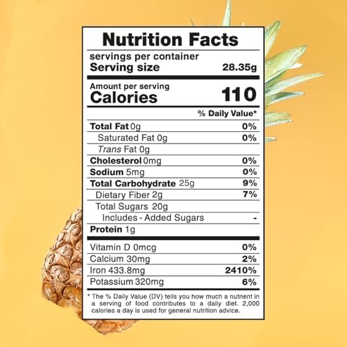 Freeze Dried Pineapple Powder 8Oz – 100% Real Fruit Powder, No Sugar Added, Vegan & Gluten-Free, Freeze Dried Fruit Powder for Smoothies, Drinks & Baking