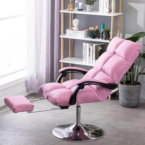 Adjustable Height Recliner Beauty Chair - Lunch Break Leisure Lifting Reclining Swiveling Chair - Portable Massage Stool Bed with Swivel and Foot Rest for Salon Nail Experience