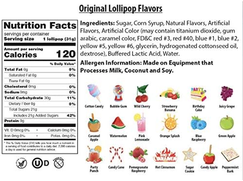 Original Gourmet Lollipops, Original and Cream Swirl Medley, 60 Count, 1.1 Ounce