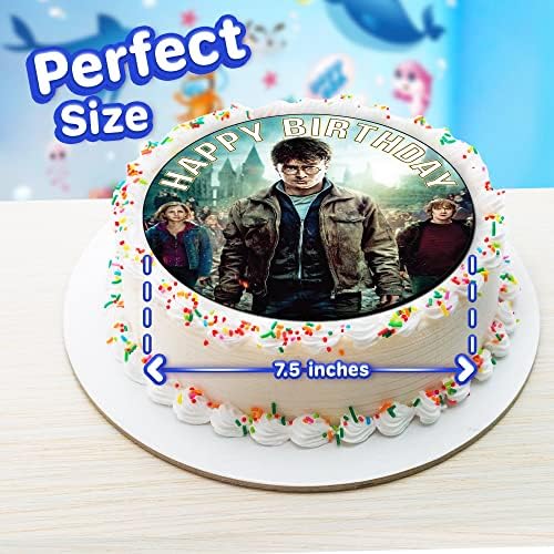 7.5 Inch Edible Cake Toppers – Wizarding Friends Birthday Party Collection of Edible Cake Decorations