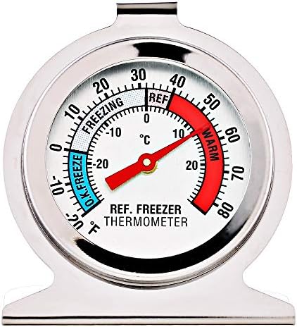 4 Pack Refrigerator Freezer Thermometer Large Dial Analog Thermometer