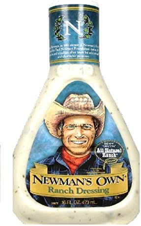 Newman's Own Salad Dressing, Ranch, 16-Ounce Bottles (Pack of 6)