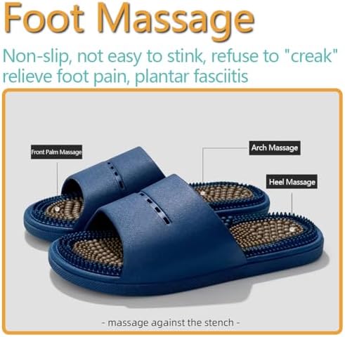 Acupressure Massage Slippers Acupressure Foot Massager Shoes Reflexology Sandals Gift for Men Women Reduce Feet Neuropathy Pain Relief and Tension (Pink,US Women 6.5-7.5/Men 5-6)