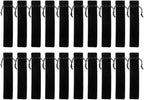 HORNO 20 PCS Velvet Drawstring Pen Pouch Sleeve Holder Single Pen Bag Case Pencil Bag(Black)