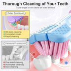 3 Sided Toothbrush with Tongue Scraper, 2026 New Upgraded Medium Extra Soft Toothbrushes for Adults and Youth, Multi-Angle Deep Clean for Gums, Sulci and Hard-to-Reach Back Teeth (A 4Pack)