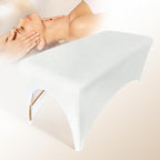 Spa Bed Cover Professional Lash Bed Cover Stretchy Massage Table Cover Beauty Bed Protective Topper, Excellent for Lash Extension, Spa, Massage, Beauty Salon, Wax, Tattoo Bed and Table (White)