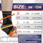 DRNAIETY Copper Ankle Brace for Men & Women - 1 Pair Ankle Compression Sleeve, Compression Support for Plantar Fasciitis, Achilles Tendonitis, Foot Pain, Swelling - Everyday Use (Yellow-Black L)