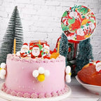 300 Edible Christmas Santa Children's Kids Party Decorations Style for Fairy or Cupcake Cake Toppers on Wafer/rice Paper