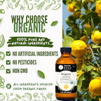Organic Lemon Extract for Baking, Ice Cream, Drinks, and Candy - 2 oz - Water-Soluble - By Harvest Moon Delights - Pure Lemon Flavoring