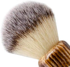 Grandslam Shaving Brush with Synthetic Hair, Cruelty-Free Shaving Cream Brush for Men, 100% Solid Resin Handle, Gently Exfoliates The Skin, 24mm Knot (Imitation rhinoceros horn)