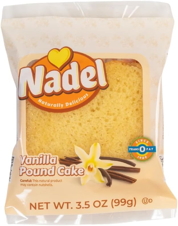 Nadel - NATURALLY DELICIOUS POUND CAKE SLICES (8 Pack) Sweet Breads & Cakes, Back to School lunch snack, breakfast bar