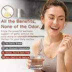 Odorless Aged Garlic Extract,7500mg Organic Garlic Capsules Supplement for Antioxidant Wellness & Immune Support,Vegetarian,Non-GMO,All-Natural-300 Count