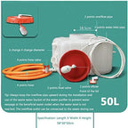 Outdoor Household Water Purification Bucket, Large-Capacity Storage Layer Water Purification Food-Grade Large Plastic Bucket with Lid Valve Outdoor Camper Water Tank,50L