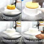 Cream Smooth Coating Machine for Birthday Cake - 4-12 Inch Round Cake Butter Cream Spreading & Filling Machine - Perfect for Cake Bread Cream Decoration & Smoothing - Cake Spreader Smoothing