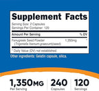 Nutricost Fenugreek Seed 1350mg, 240 Capsules - Gluten Free, Non-GMO, 675mg Per Capsule