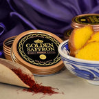 Golden Saffron, Finest Pure Premium All Red Saffron Threads, Grade A+ Super Negin, Non-GMO Verified. For Tea, Paella, Rice, Desserts, Golden Milk and Risotto (15.0 Grams)