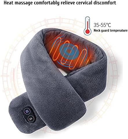 Estink Heated Scarfs, Electric Heating Scarf Rechargeable USB Neck Warmer with 3 Temperature Levels & Vibration Massage for Men Women Winter Comfort